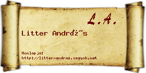 Litter András névjegykártya