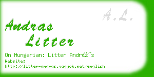 andras litter business card